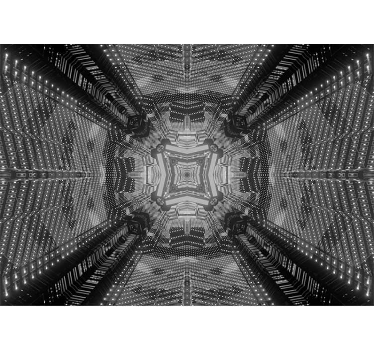 Fotomural 3D Efecto visual blanco y negro - TenVinilo