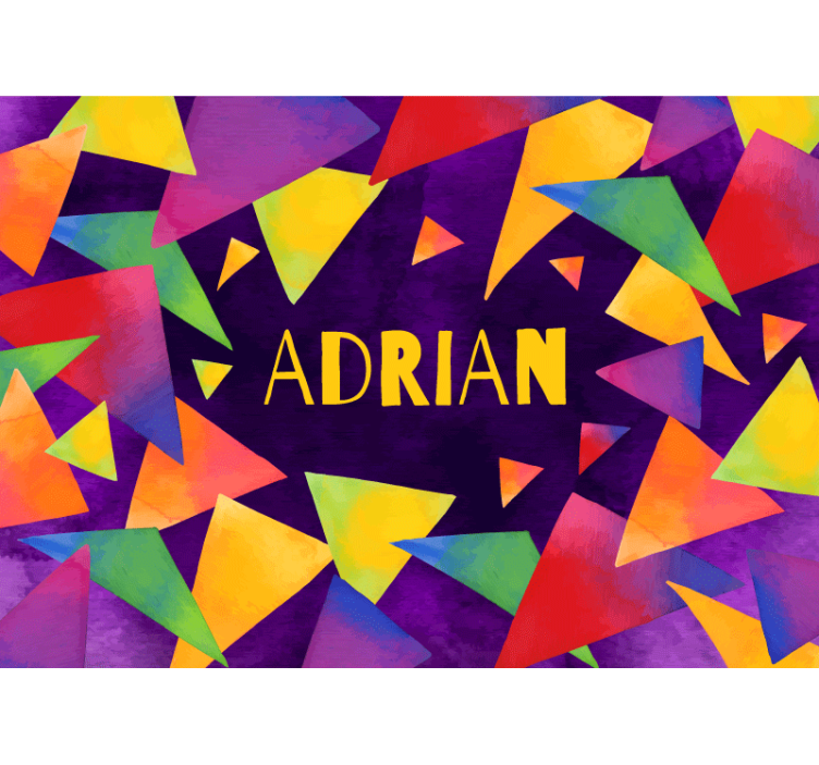 Mural infantil formas geométricas personalizadas - TenVinilo