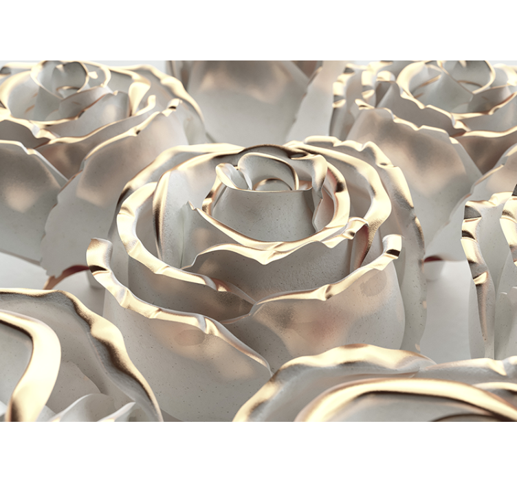 Mural de rosas elegante formación de rosa - TenVinilo