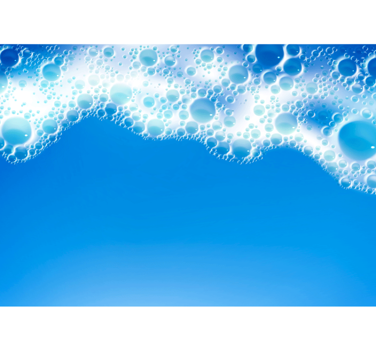 Mural de naturaleza diseño de olas burbujeantes - TenVinilo