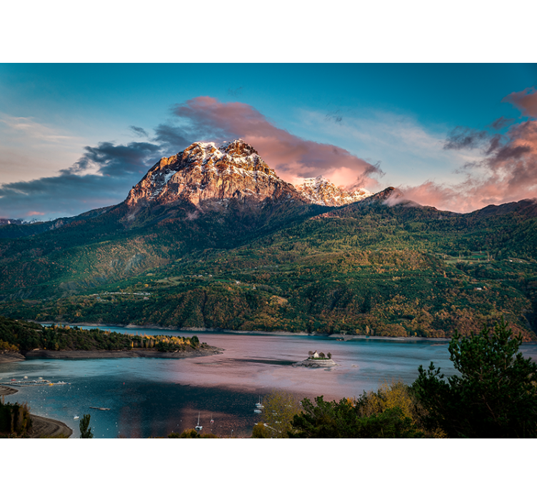 Mural de paisajes gran paisaje alpino - TenVinilo