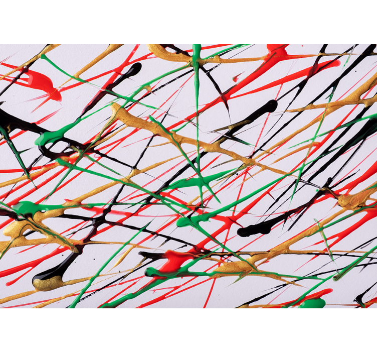 Mural abstracto trazos de pincel energéticos - TenVinilo