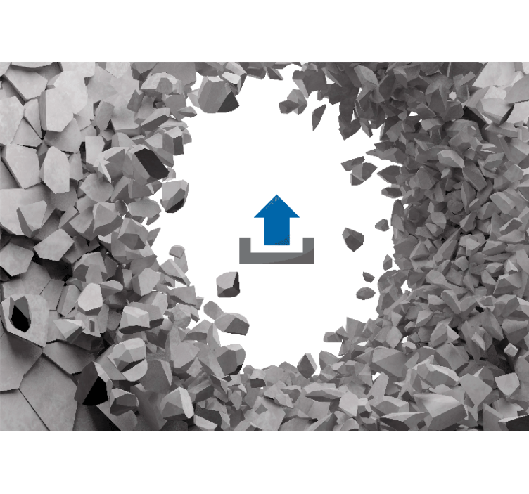 Mural de animales cebra emergiendo de rocas - TenVinilo