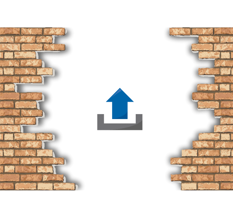 Fotomural personalizable Imagen personalizable 3d pared rota - TenVinilo