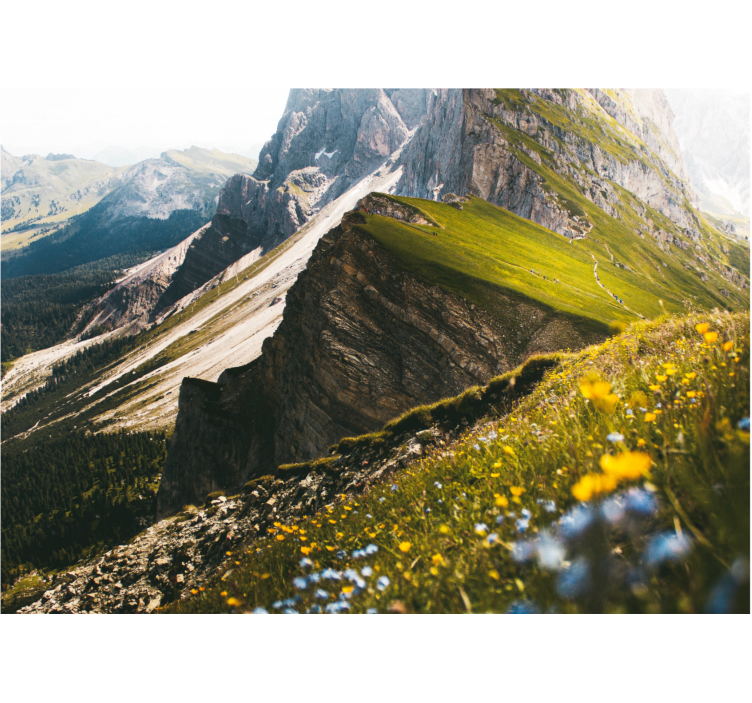 Mural de paisajes terreno montañoso - TenVinilo