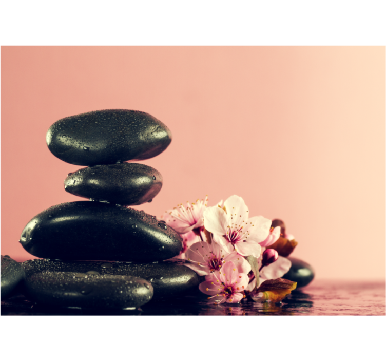 Fotomural flores Paisaje relajante - TenVinilo