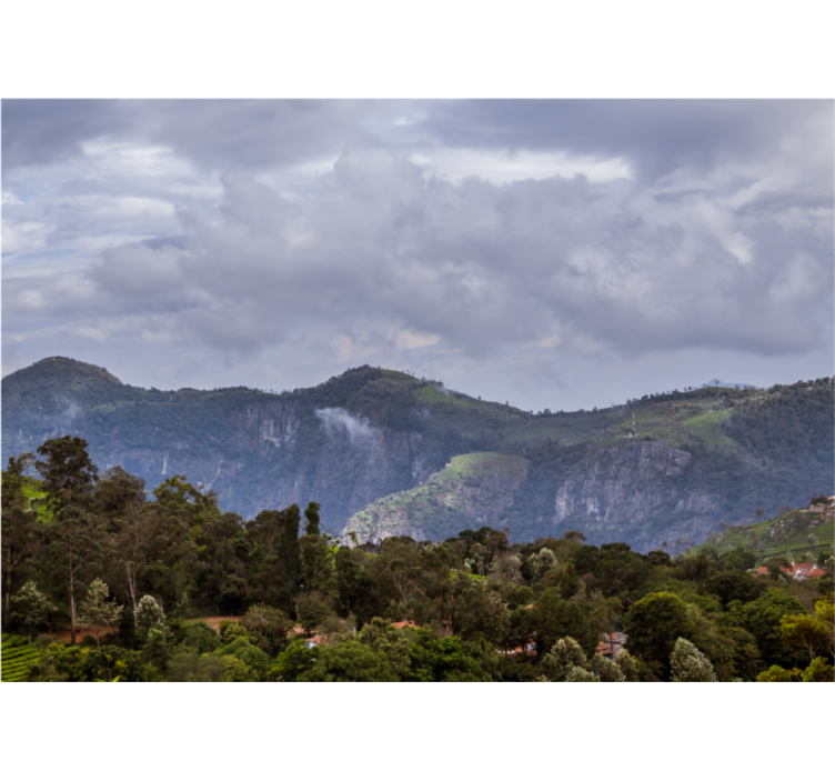 Mural de paisajes vista serene de montañas - TenVinilo