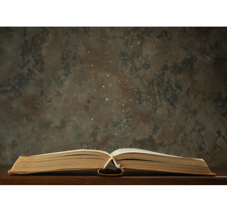 Mural de arte magia del libro abierto - TenVinilo