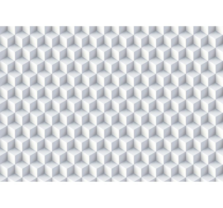 Fotomural 3D Múltiples cubos blancos - TenVinilo