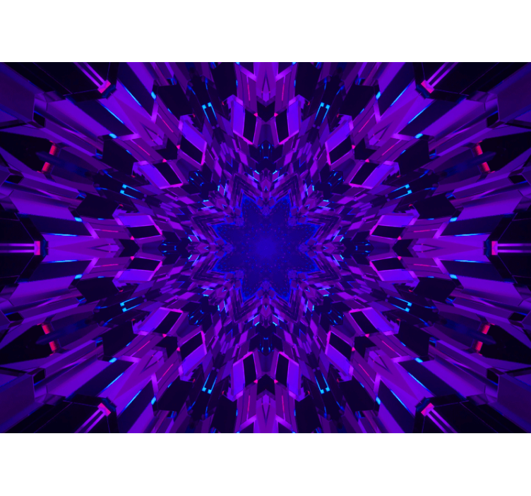 Mural abstracto patrón de estrellas geométricas - TenVinilo