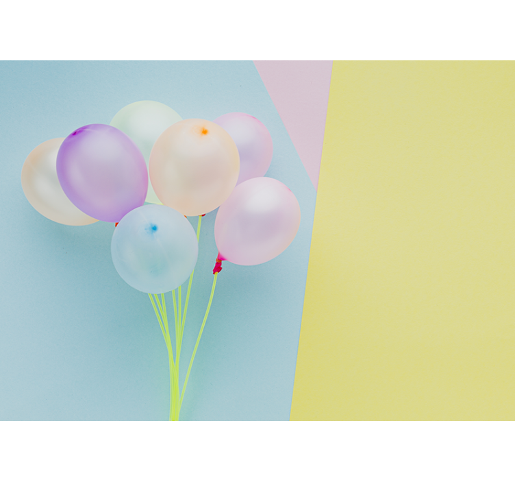 Mural infantil arreglo de globos coloridos - TenVinilo