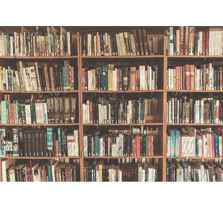 Fotomural para oficina Estantería borrosa libros antiguos - TenVinilo