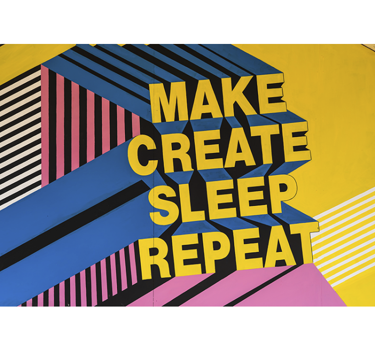 Mural de frases lema de vida creativa - TenVinilo