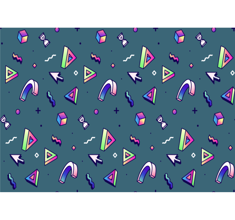 Mural de amor exploración de formas geométricas - TenVinilo