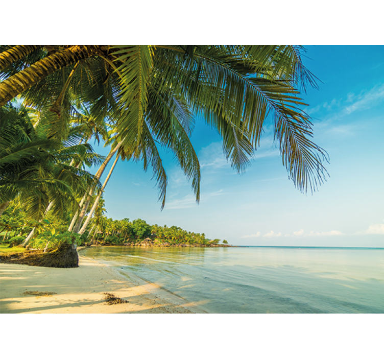 Fotomural 3D Paraíso pacífico en el mar - TenVinilo