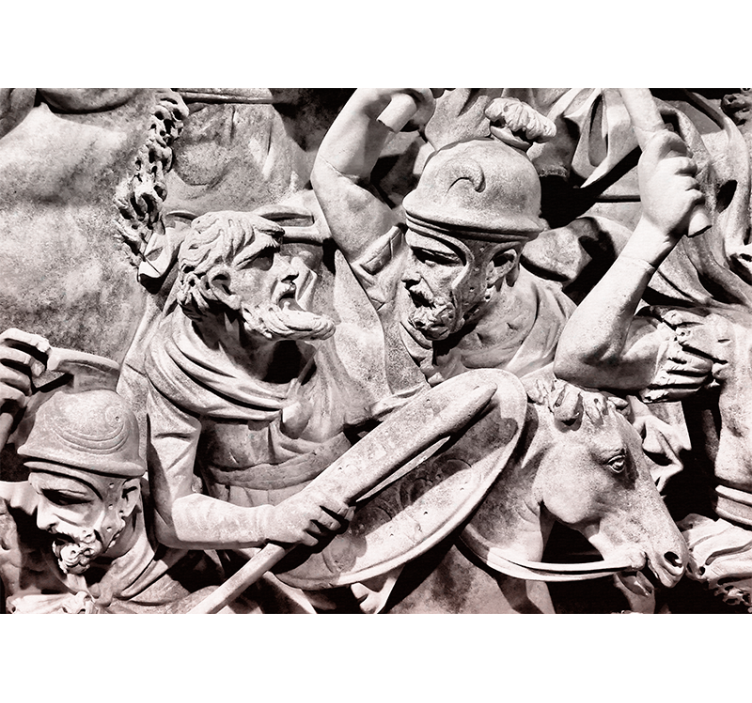 Mural para salón Imagen de escala de grises de estatuas - TenVinilo