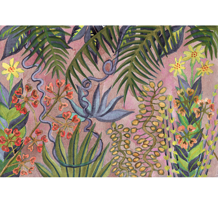 Mural de naturaleza exhibición de flora tropical - TenVinilo