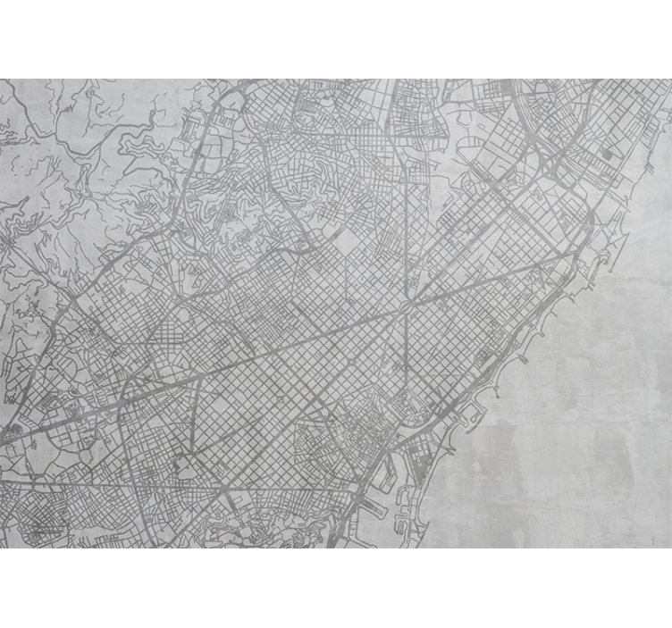 Mural ciudad mapa detallado de la ciudad - TenVinilo