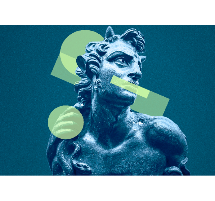 Fotomural arte clásico Estatua griega del arte pop - TenVinilo