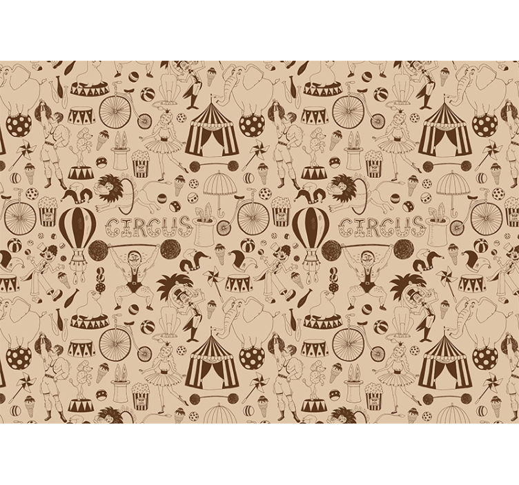 Mural de gente arte de performance circense - TenVinilo