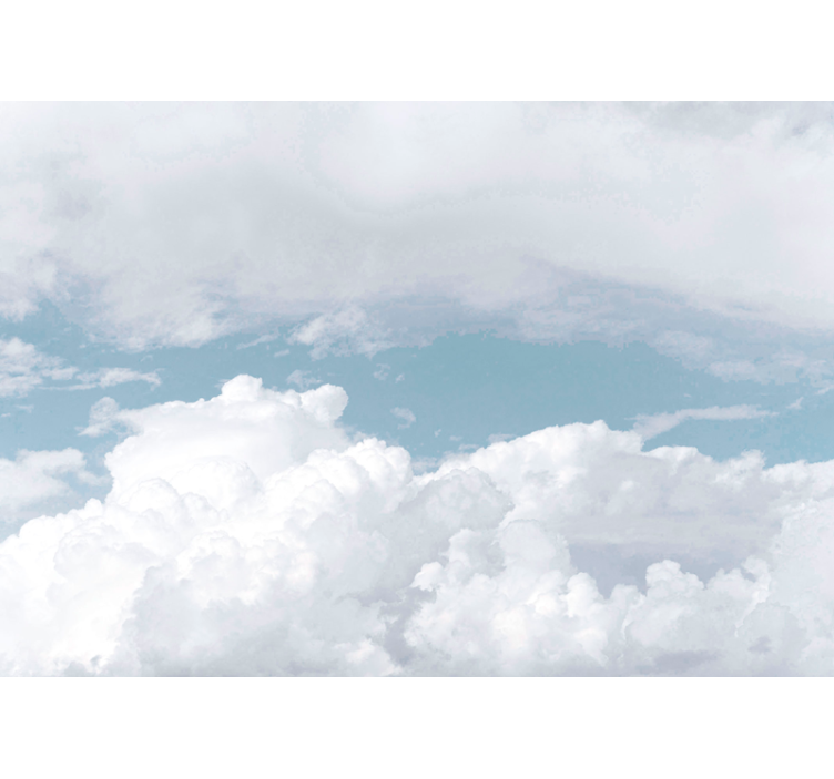 Fotomural para bebés Nubes blancas y esponjosas - TenVinilo