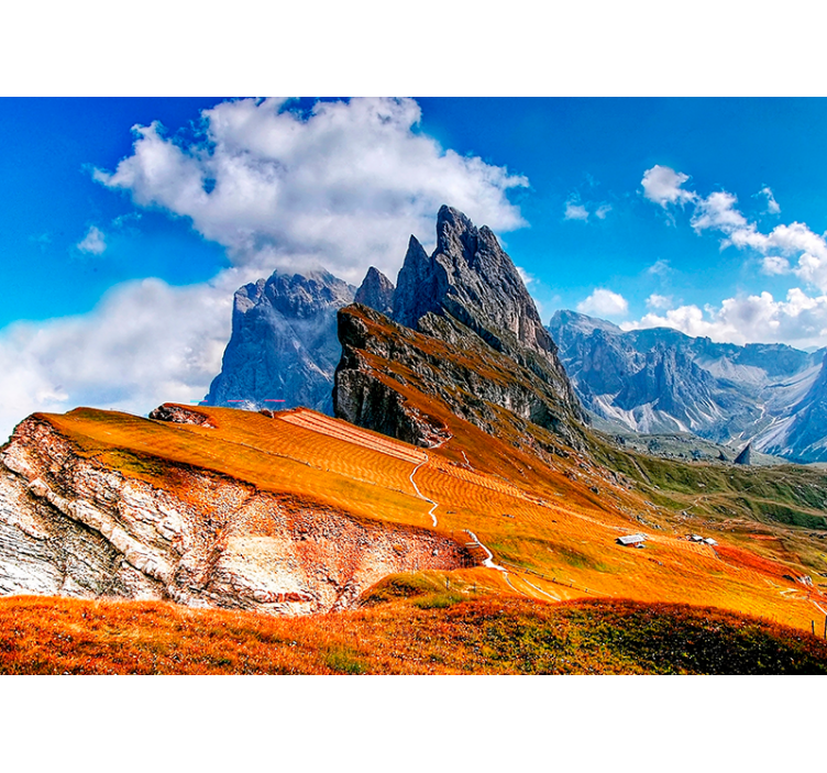 Mural de paisajes panorama de cumbres montañosas - TenVinilo