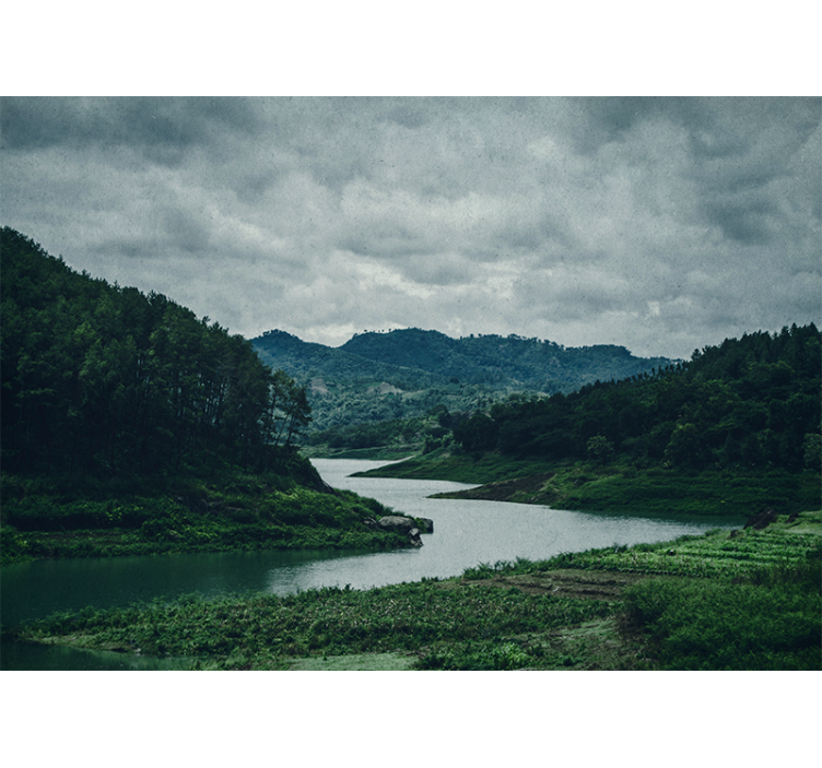 Mural de paisajes paisaje de aguas serenas - TenVinilo