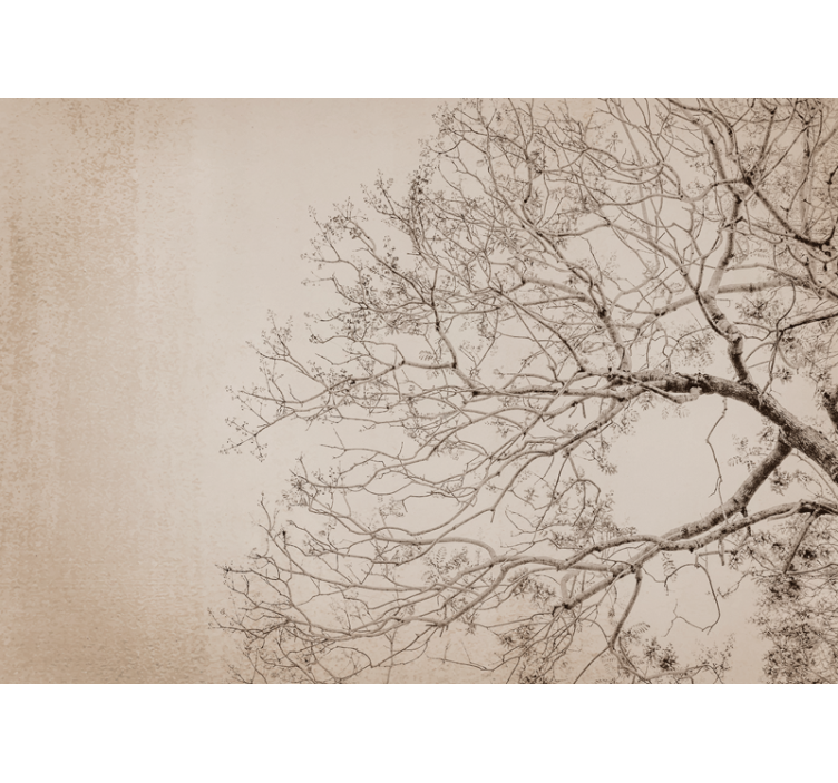 Fotomural moderno Estilo de elemento floral "japandi" - TenVinilo