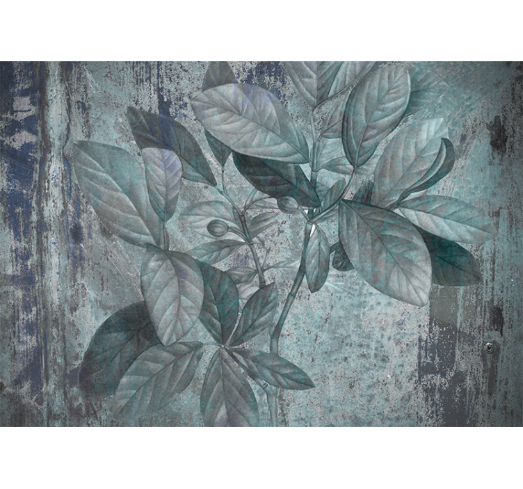 Mural de naturaleza brotes verdes frondosos - TenVinilo