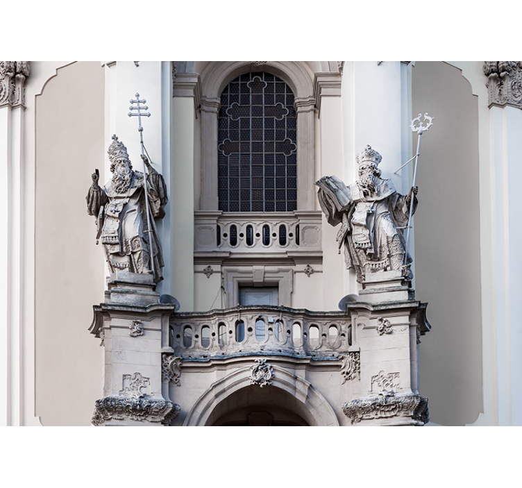 Mural arte clásico estatuas de reyes - TenVinilo