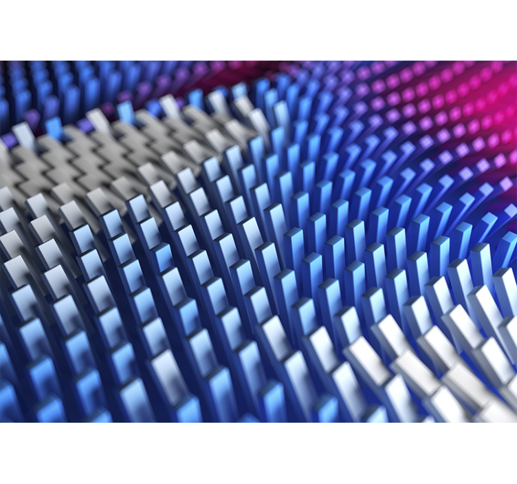 Mural abstracto olas geométricas texturizadas - TenVinilo