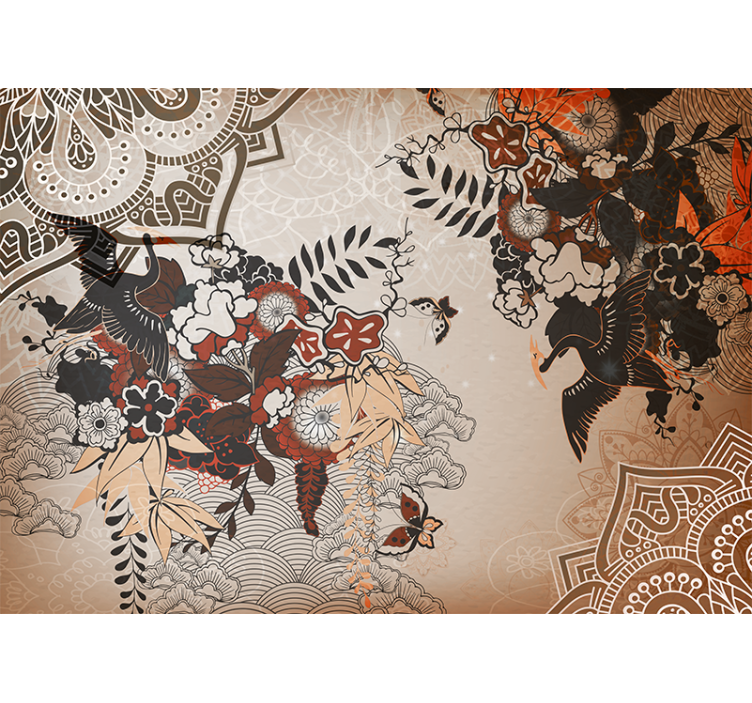 Mural de mandala patrones florales mandala - TenVinilo