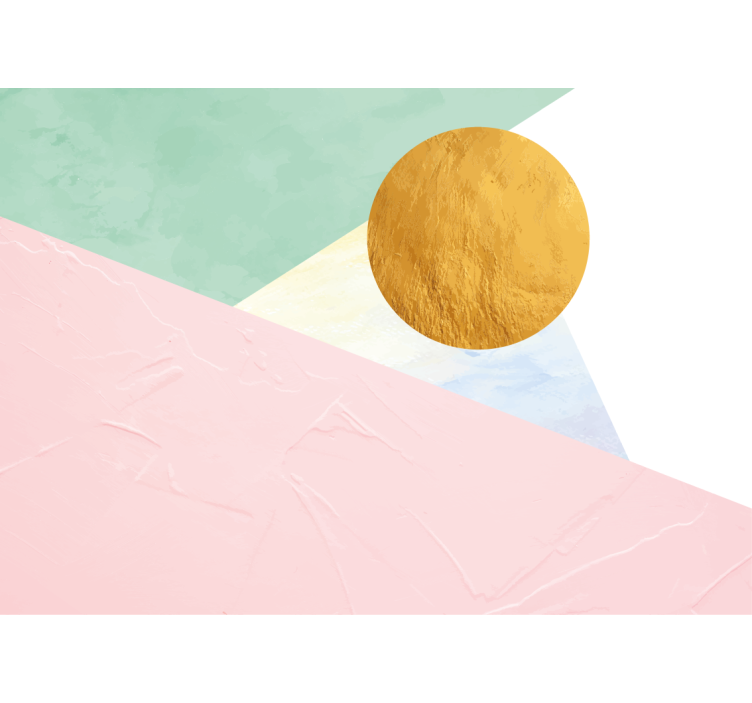 Mural abstracto formas geométricas elegantes - TenVinilo