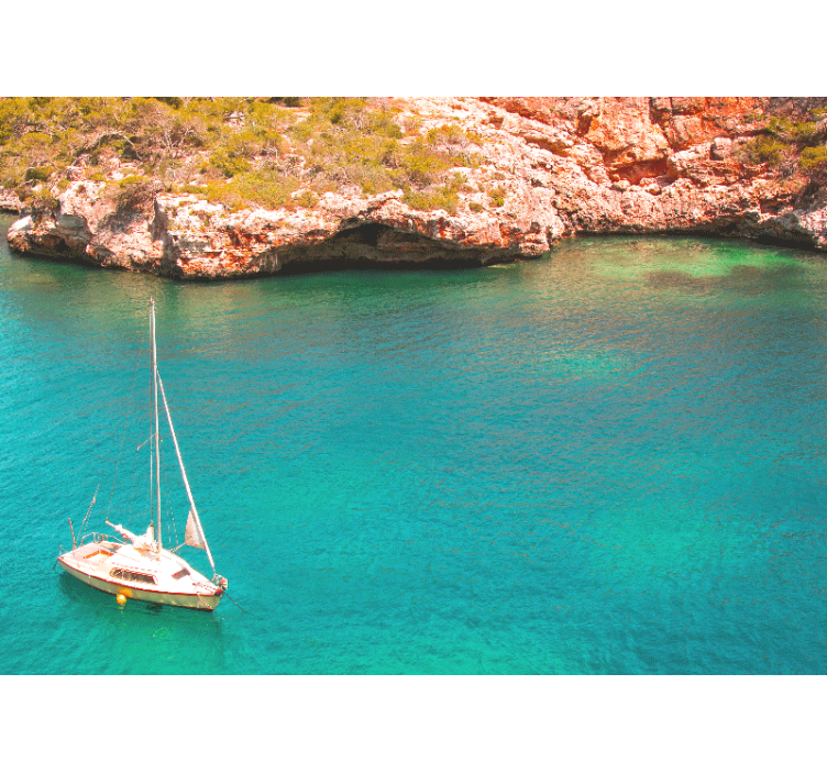Mural de mar barco de vela océano - TenVinilo