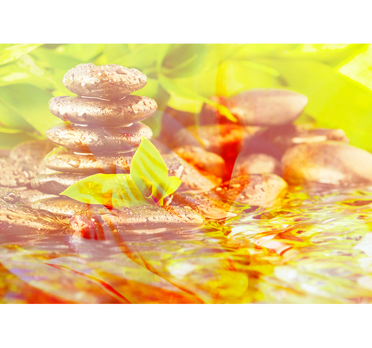 Mural Zen pila de piedra de armonía - TenVinilo