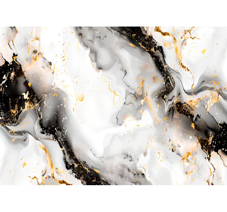 Mural abstracto patrón en blanco y negro - TenVinilo