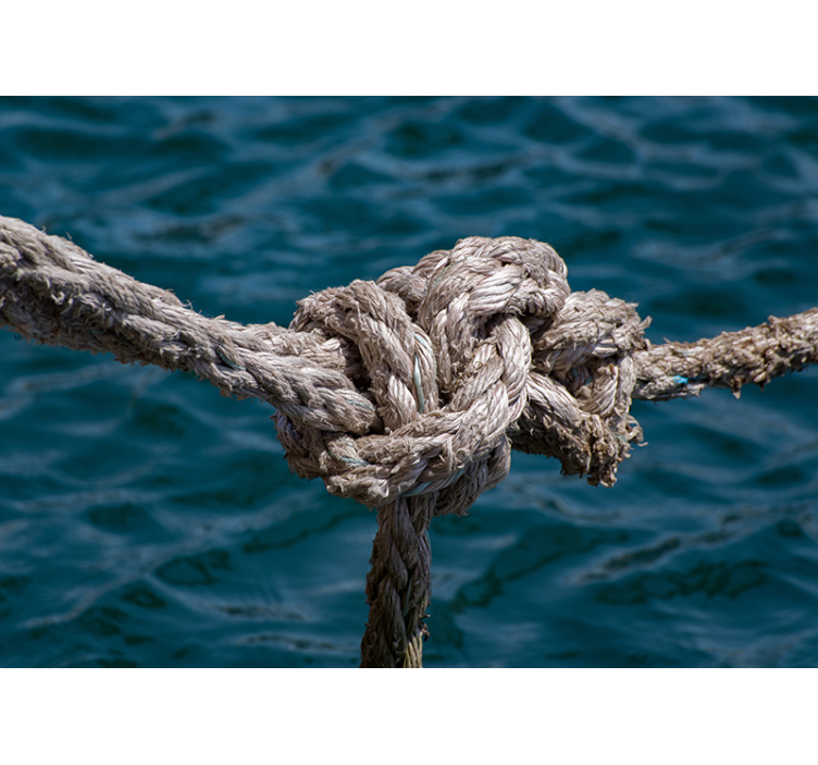 Fotomural pared de mar de cuerda de barco - TenVinilo