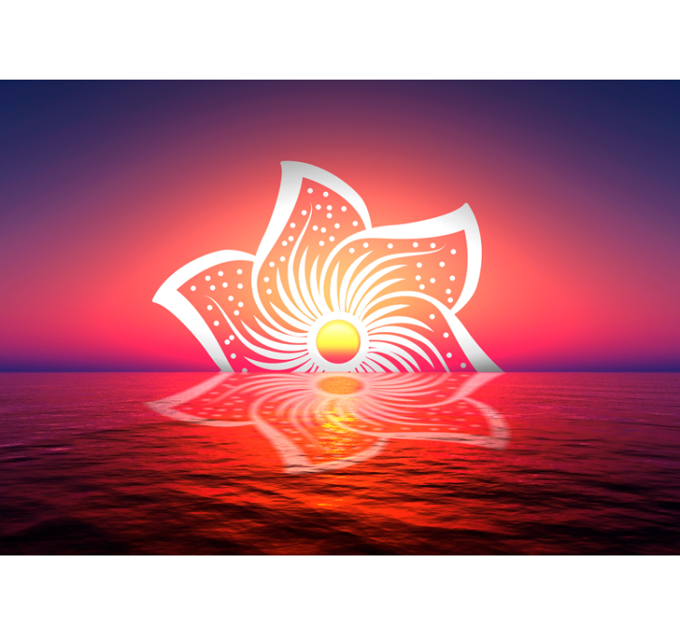 Fotomural abstracto flores grandes paisley - TenVinilo