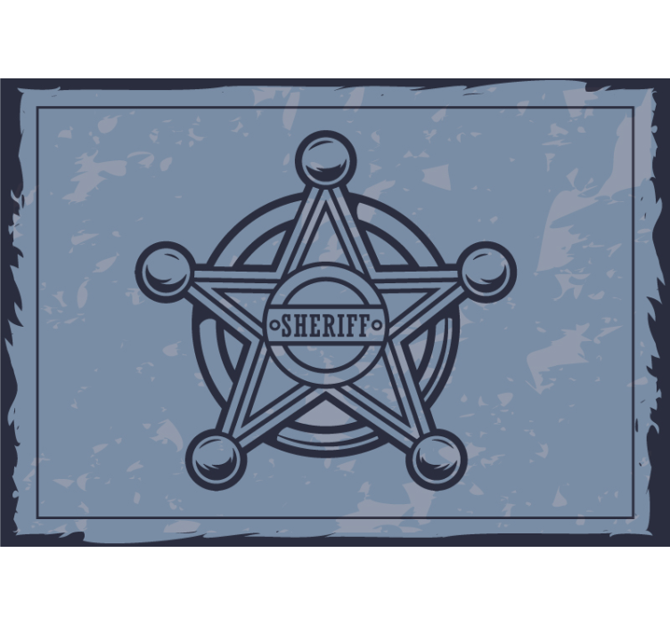 Mural de gente juego de distintivos de sheriff - TenVinilo