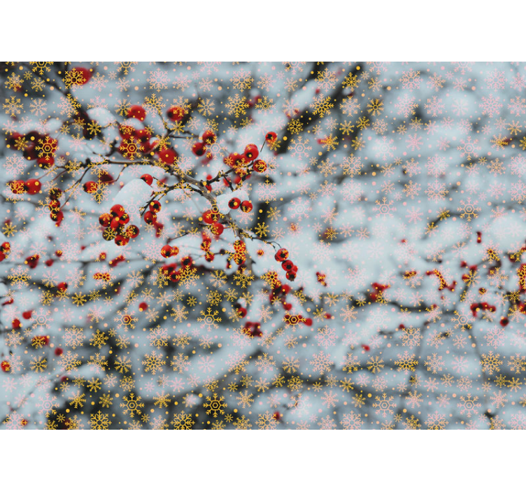 Fotomural árboles navidad nevados - TenVinilo