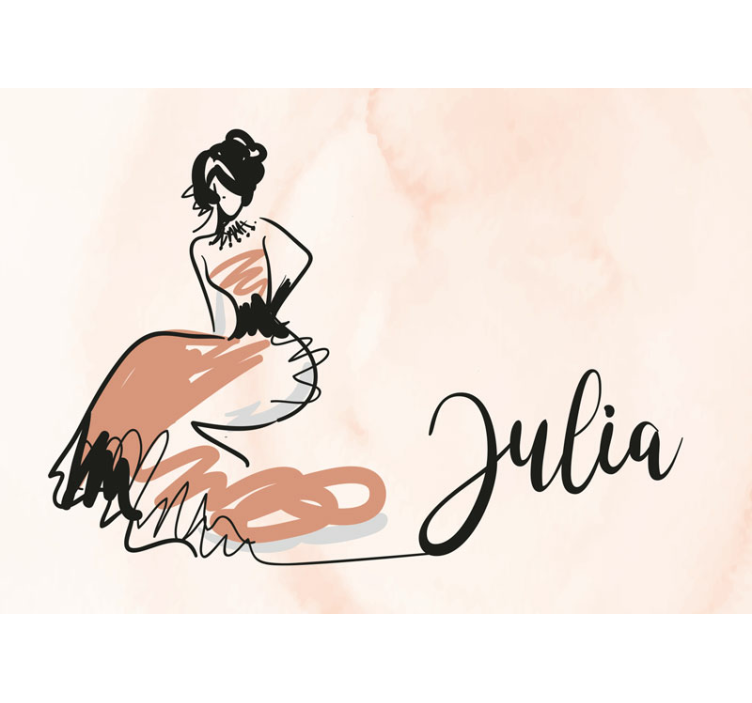 Mural de arte boceto de moda elegante - TenVinilo