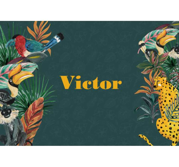 Mural de animales expedición a la fauna exótica - TenVinilo