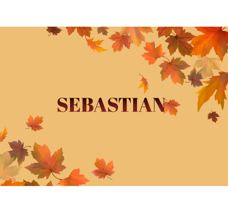 Fotomural personalizable Hojas de otoño personalizadas - TenVinilo