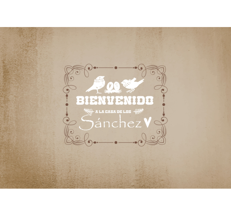 Fotomural personalizable Apellido personalizado - TenVinilo