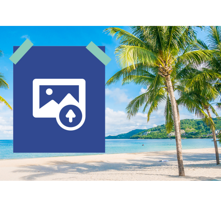 Mural de amor momento de playa en pareja - TenVinilo