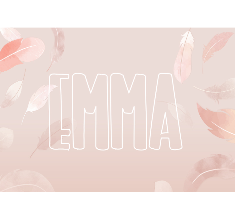 Fotomural personalizable Plumas rosas - TenVinilo