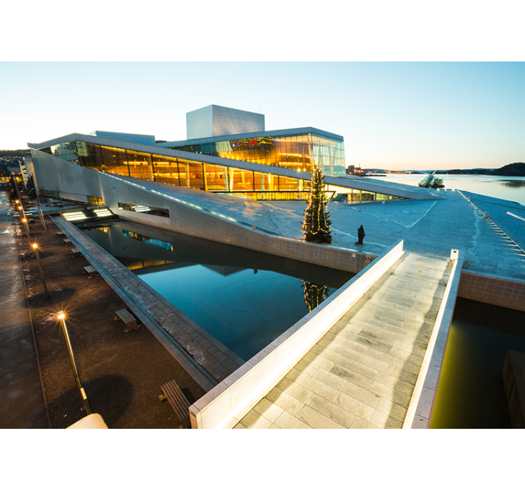 Fotomural ciudad ópera de oslo - TenVinilo