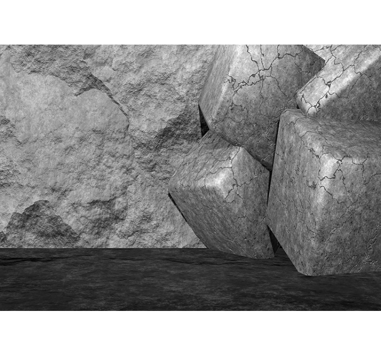 Fotomural 3D Piedra 3d abstracta - TenVinilo