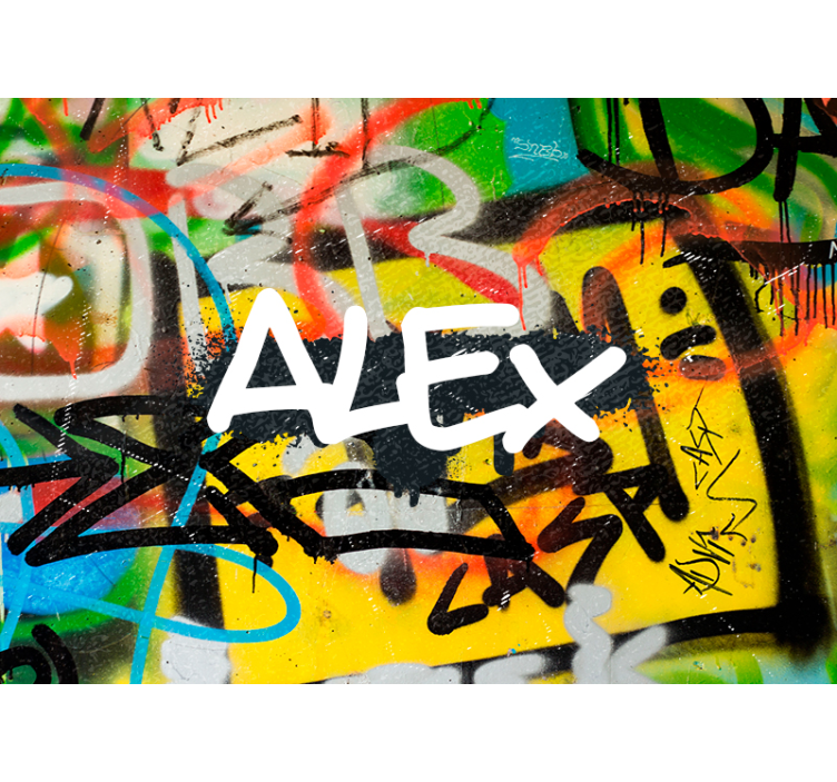 Mural graffiti arte urbano colorido - TenVinilo