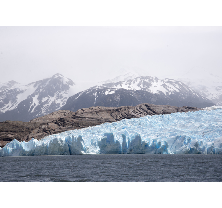 Mural de paisajes escena del glaciar montañés - TenVinilo